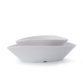 Dĩa Lá Sâu DL65 Fataco melamine trắng 12.2 x 8.3 x 4.3 cm