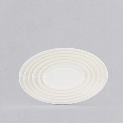 Dĩa Oval Ảo Porceline Superware Melamine Trắng 6 Cỡ