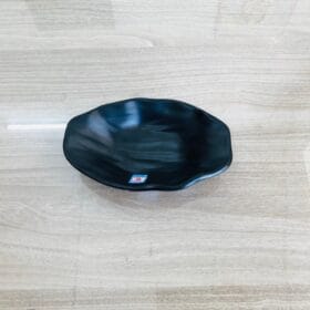 Dĩa Oval Có Chân DOV106N màu đen nhám Fataco melamine 16.7 x 10.3 x 4.3cm