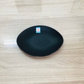 Dĩa Oval DOV65N màu đen nhám Fataco melamine 16 x 12 x 1.9cm