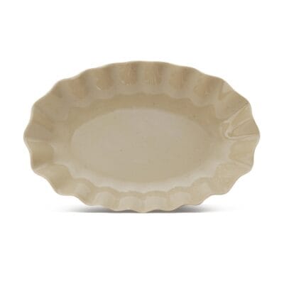 Dĩa Oval Hoa Màu Kem Fataco Melamine