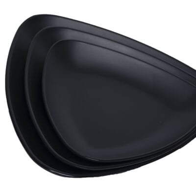 Dĩa Tam Giác Màu Đen Nhám Fataco Melamine