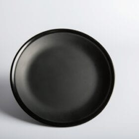 Dĩa Tròn DA 08N màu đen nhám Fataco melamine 21.0 x 2.4cm