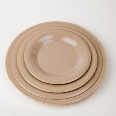 Dĩa Tròn Dày Màu Kem Fataco Melamine
