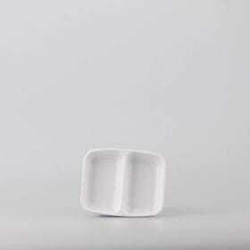 Dĩa Tương 2 Ngăn DV188-3.5 Superware melamine trắng sứ 8.5 x 7 x 1.5 cm