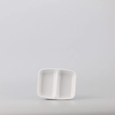 Dĩa Tương 2 Ngăn DV188-3.5 Superware Melamine Trắng