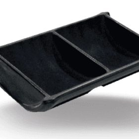 Dĩa Chấm 2 Ngăn DV071-5 Superware melamine đen nhám 13 x 8 x 2.7 cm
