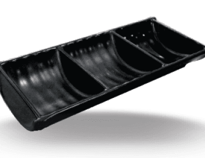 Dĩa Tương 3 Ngăn DV036-7.5 Đen Nhám Superware Melamine