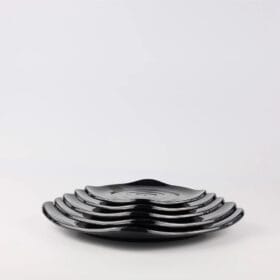 Dĩa Vuông Có Vân Superware melamine đen bóng 15 x 15 x 1.5 cm
