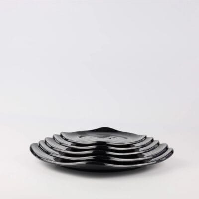 Dĩa Vuông Có Vân Màu Đen Superware Melamine 5 Cỡ