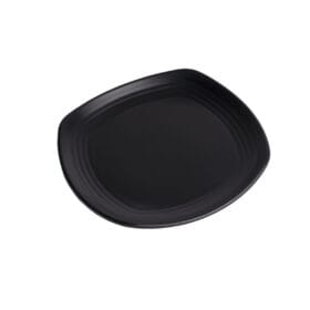 Dĩa Vuông Có Vân màu đen nhám Fataco melamine 16.3 x 16.3 x 1.9 cm