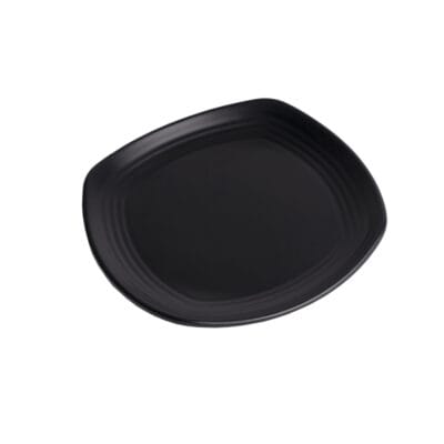 Dĩa Vuông Có Vân Màu Đen Nhám Fataco Melamine