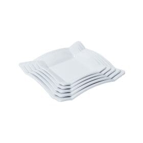 Dĩa Vuông Góc DV105 Fataco melamine trắng 15.8 x 15.8 x 2.6 cm