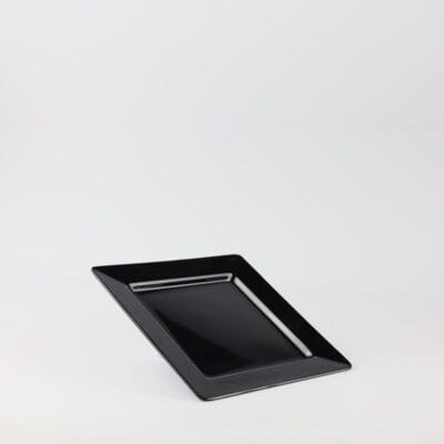 Dĩa Vuông Cạn Màu Đen Superware Melamine 4 Cỡ