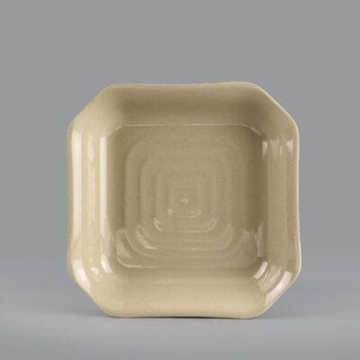 Dĩa Vuông Sâu Có Vân Nhựa Melamine Nâu Đá Superware EX085-8.5 - Dĩa Phíp Sâu Lòng