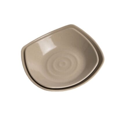 Dĩa Vuông Sâu Màu Kem Fataco Melamine