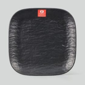 Dĩa Vuông Vân Đá PV455 Superware melamine đen nhám 17.5 x 17.5 x 2.0 cm