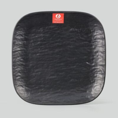 Dĩa Vuông Vân Đá PV455 Đen Nhám Superware Melamine