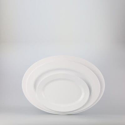 Dĩa Oval Superware Melamine Trắng Sứ Đủ 7 Cỡ