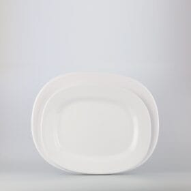 Dĩa Xoài Vuông Superware melamine trắng sứ 25.5 x 21 x 2.5 cm