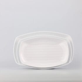 Dĩa Xuồng Superware melamine trắng sứ 13.4 x 21.2 x 2.9 cm
