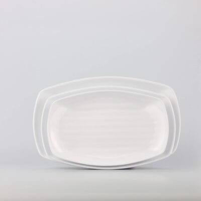 Dĩa Xuồng Superware Melamine Trắng Sứ 3 Cỡ