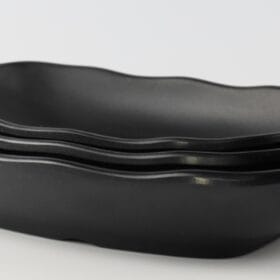 Dĩa Xuồng Sâu PV326 Superware melamine đen nhám 19.8 x 12.5 x 2.6 cm