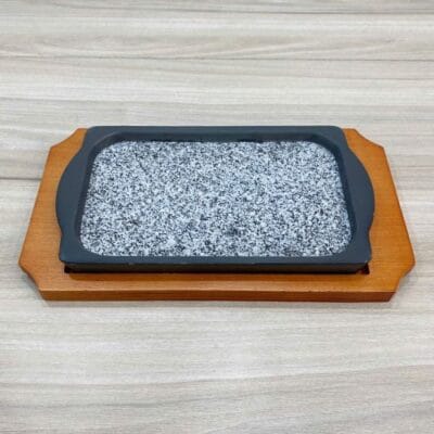 Đĩa đá nướng giữ nhiệt 22cm phục vụ bít tết tại bàn