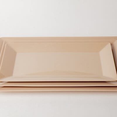 Khay Chữ Nhật Màu Kem Fataco Melamine