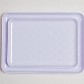 Khay Chữ Nhật Viền Bầu KHV10 Fataco melamine trắng 27.0 x 19.9 x 1.6 cm