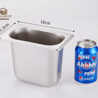 Khay Inox GN 1/9 Đựng Cao 15cm