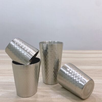 Ly 2 Lớp Dập Bi Inox 304