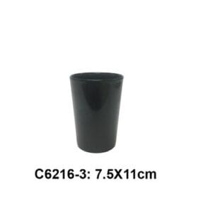 Ly Không Quai C6216-3 Superware melamine đen bóng 9 x 9 x 11.5 cm