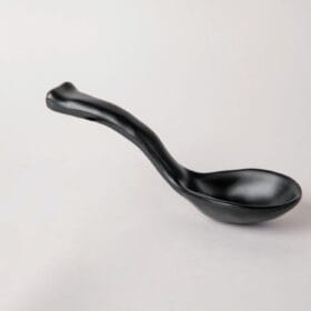 Muỗng No37 màu đen nhám Fataco melamine 9.5 x 9.5 x 3.6 cm
