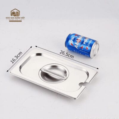 Nắp Khay Inox GN 1/6 Đựng Topping