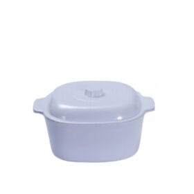 Thố Cơm Vuông NV05 Fataco melamine trắng 21.5 x 16.5 x 11.2 cm