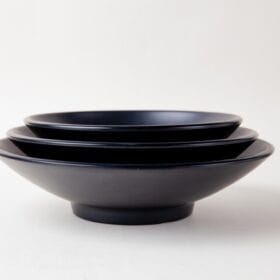 Tô Cạn màu đen nhám Fataco melamine Ø 18.8 x 5.4 cm