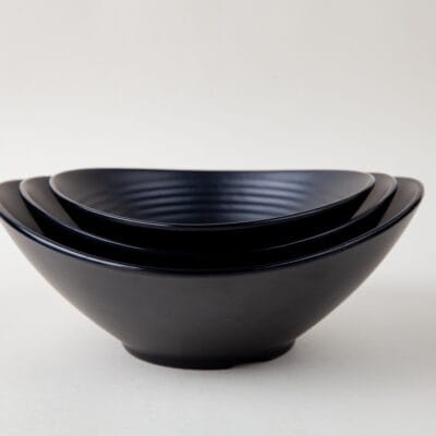 Tô Oval Màu Đen Nhám Fataco Melamine