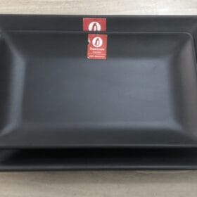 Dĩa Chữ Nhật Sâu PV209 Superware melamine đen nhám 20 x 13 x 2.82 cm
